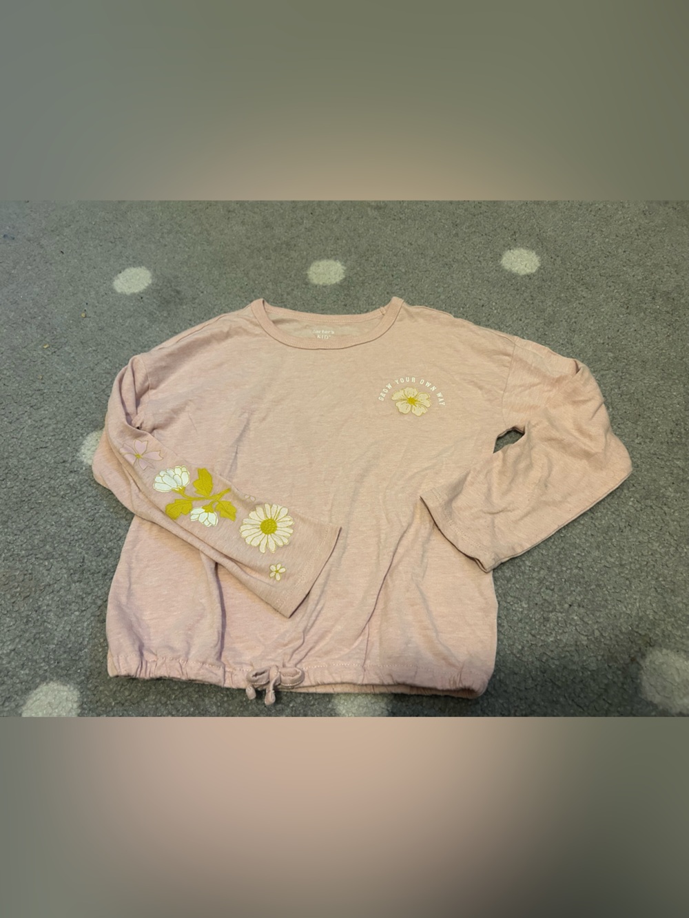 🌸4/$20🌸Girls' Pink Floral Long Sleeve Top - size 5